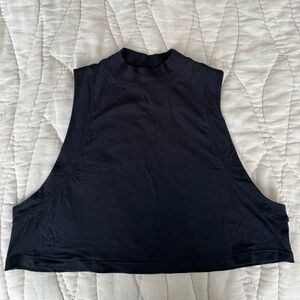 lululemon athletica Black Cropped Muscle Tee